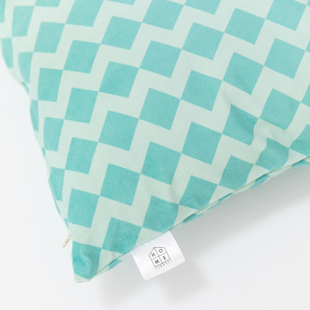 Pillowcase in velvet Aquamarine Macerata