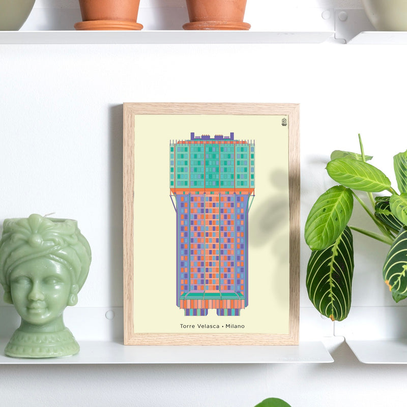A4 print Torre Velasca Pastello - Milan