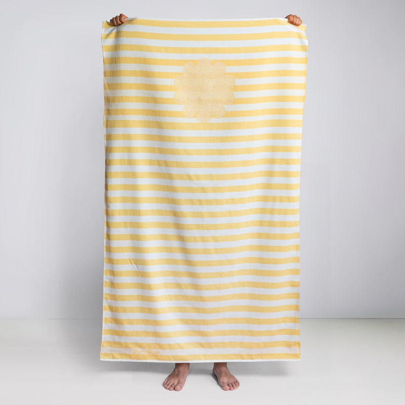 Portofino yellow beach towel