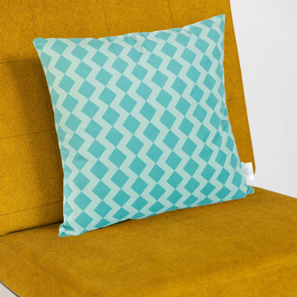 Pillowcase in velvet Aquamarine Macerata