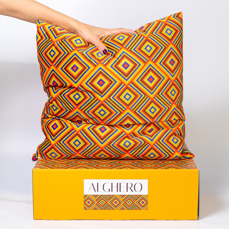 Cuscino in velluto Arancio Alghero